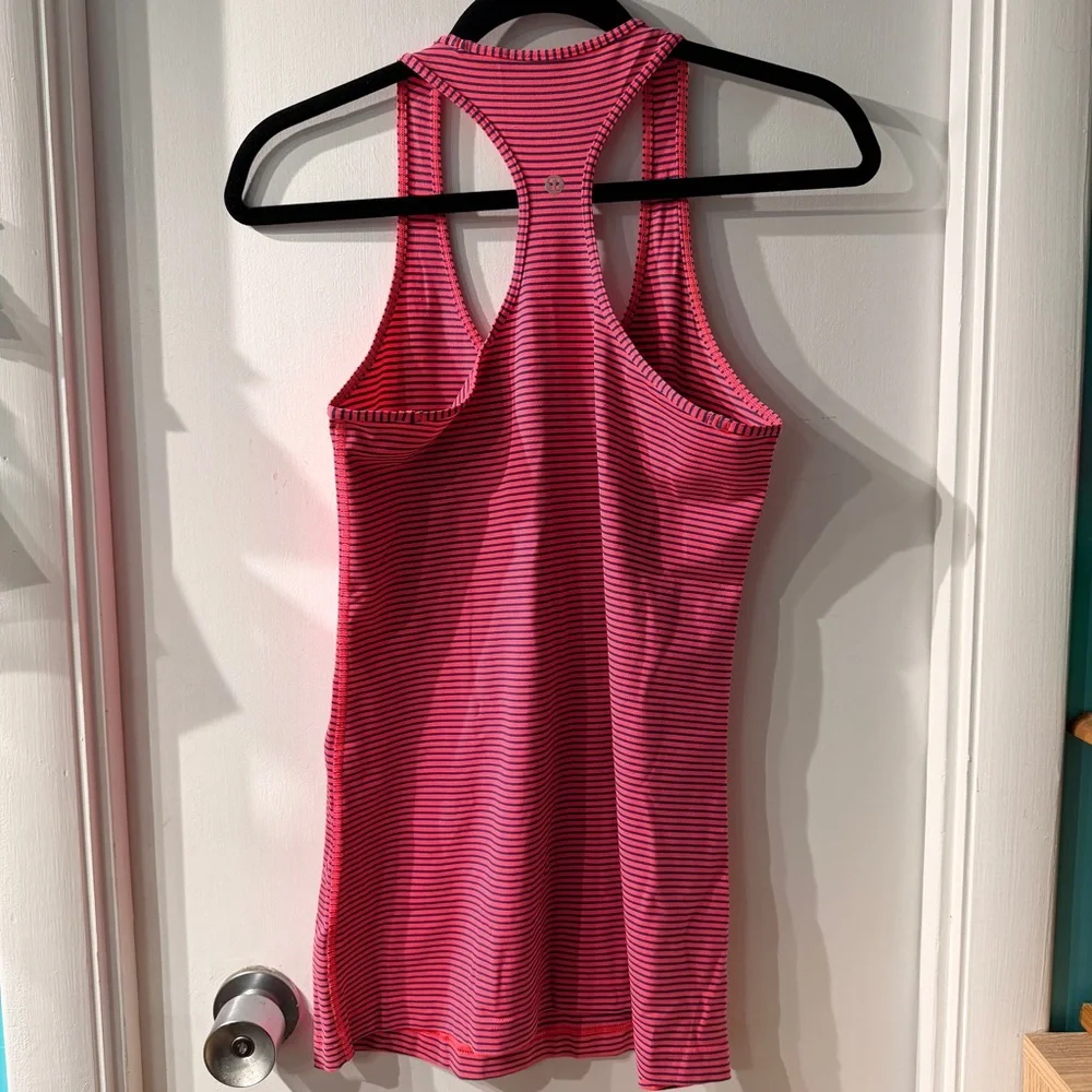 Pink Striped Racerback Lululemon Tank Top - Picture 2 of 3